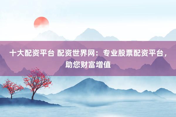 十大配资平台 配资世界网：专业股票配资平台，助您财富增值