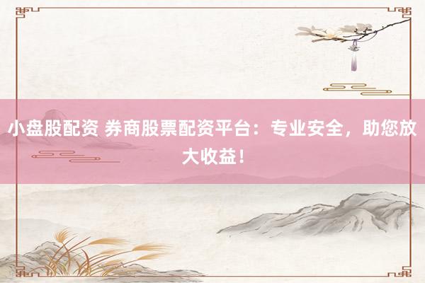 小盘股配资 券商股票配资平台：专业安全，助您放大收益！