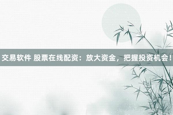 交易软件 股票在线配资：放大资金，把握投资机会！