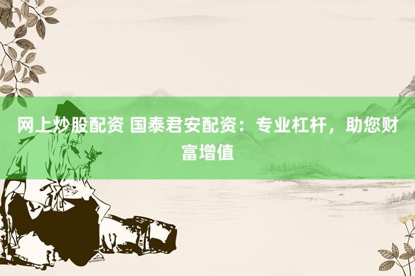 网上炒股配资 国泰君安配资：专业杠杆，助您财富增值