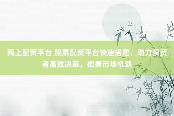 网上配资平台 股票配资平台快速搭建，助力投资者高效决策，把握市场机遇