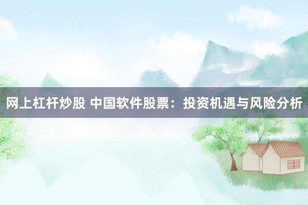网上杠杆炒股 中国软件股票:投资机遇与风险分析